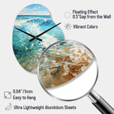 Beach Photo Oceanic Rhythms XII - Asymmetric Metal Wall Clock