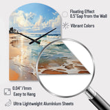 Beach Photo Seaside Reflections V - Asymmetric Metal Wall Clock