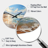 Beach Photo Seaside Reflections V - Asymmetric Metal Wall Clock