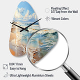 Beach Photo Seaside Reflections V - Asymmetric Metal Wall Clock