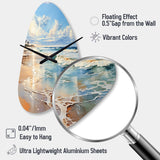 Beach Photo Seaside Reflections V - Asymmetric Metal Wall Clock