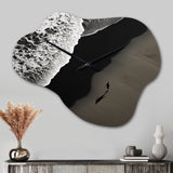 Beach Photo Seaside Minimalism VI - Asymmetric Metal Wall Clock