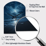 Beach Photo Serene Moonlight I - Asymmetric Metal Wall Clock