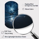 Beach Photo Serene Moonlight I - Asymmetric Metal Wall Clock
