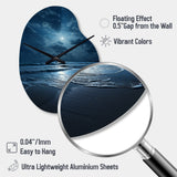 Beach Photo Serene Moonlight I - Asymmetric Metal Wall Clock