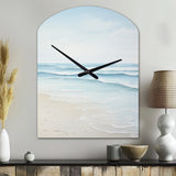 Beach Photo Tranquil Waters I - Asymmetric Metal Wall Clock