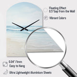 Beach Photo Tranquil Waters I - Asymmetric Metal Wall Clock