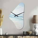Beach Photo Tranquil Waters I - Asymmetric Metal Wall Clock
