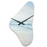Beach Photo Tranquil Waters I - Asymmetric Metal Wall Clock