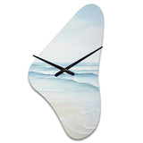 Beach Photo Tranquil Waters I - Asymmetric Metal Wall Clock