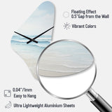 Beach Photo Tranquil Waters I - Asymmetric Metal Wall Clock
