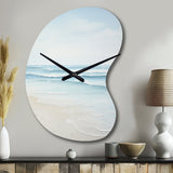 Beach Photo Tranquil Waters I - Asymmetric Metal Wall Clock