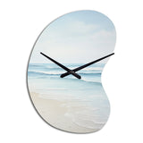 Beach Photo Tranquil Waters I - Asymmetric Metal Wall Clock
