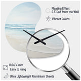 Beach Photo Tranquil Waters I - Asymmetric Metal Wall Clock