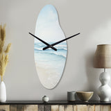 Beach Photo Tranquil Waters I - Asymmetric Metal Wall Clock