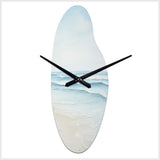 Beach Photo Tranquil Waters I - Asymmetric Metal Wall Clock