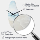 Beach Photo Tranquil Waters I - Asymmetric Metal Wall Clock