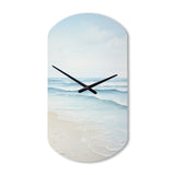 Beach Photo Tranquil Waters I - Asymmetric Metal Wall Clock