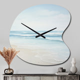 Beach Photo Tranquil Waters I - Asymmetric Metal Wall Clock