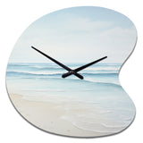 Beach Photo Tranquil Waters I - Asymmetric Metal Wall Clock
