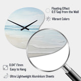 Beach Photo Tranquil Waters I - Asymmetric Metal Wall Clock