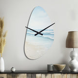 Beach Photo Tranquil Waters I - Asymmetric Metal Wall Clock