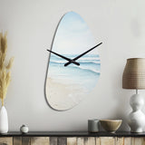 Beach Photo Tranquil Waters I - Asymmetric Metal Wall Clock
