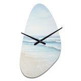 Beach Photo Tranquil Waters I - Asymmetric Metal Wall Clock