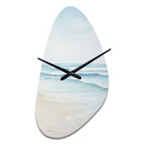 Beach Photo Tranquil Waters I - Asymmetric Metal Wall Clock