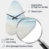 Beach Photo Tranquil Waters I - Asymmetric Metal Wall Clock