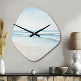 Beach Photo Tranquil Waters I - Asymmetric Metal Wall Clock
