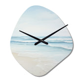 Beach Photo Tranquil Waters I - Asymmetric Metal Wall Clock