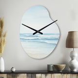 Beach Photo Tranquil Waters I - Asymmetric Metal Wall Clock