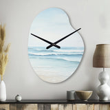 Beach Photo Tranquil Waters I - Asymmetric Metal Wall Clock