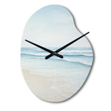 Beach Photo Tranquil Waters I - Asymmetric Metal Wall Clock
