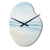Beach Photo Tranquil Waters I - Asymmetric Metal Wall Clock