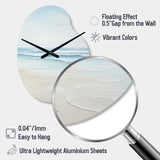 Beach Photo Tranquil Waters I - Asymmetric Metal Wall Clock