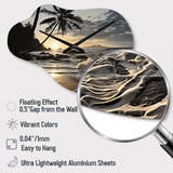 Beach Photo Tropical Escape IV - Asymmetric Metal Wall Clock