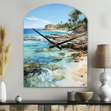 Beach Photo Tropical Paradise III - Asymmetric Metal Wall Clock