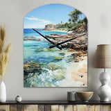 Beach Photo Tropical Paradise III - Asymmetric Metal Wall Clock