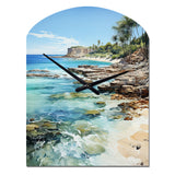 Beach Photo Tropical Paradise III - Asymmetric Metal Wall Clock