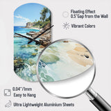Beach Photo Tropical Paradise III - Asymmetric Metal Wall Clock