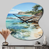 Beach Photo Tropical Paradise III - Asymmetric Metal Wall Clock