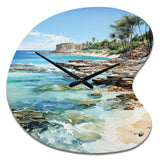 Beach Photo Tropical Paradise III - Asymmetric Metal Wall Clock