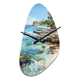 Beach Photo Tropical Paradise III - Asymmetric Metal Wall Clock
