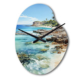Beach Photo Tropical Paradise III - Asymmetric Metal Wall Clock
