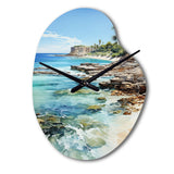 Beach Photo Tropical Paradise III - Asymmetric Metal Wall Clock