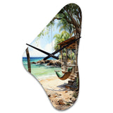 Beach Photo Tropical Vibes II - Asymmetric Metal Wall Clock