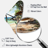 Beach Photo Tropical Vibes II - Asymmetric Metal Wall Clock