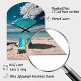 Beach Sandy Escape Chairs - Asymmetric Metal Wall Clock